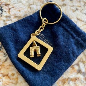 Celine Paris Vintage Arc de Triomphe Key Ring
